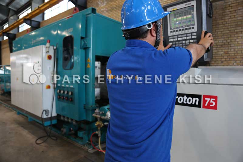 Extruder of polyethylene pipe production line