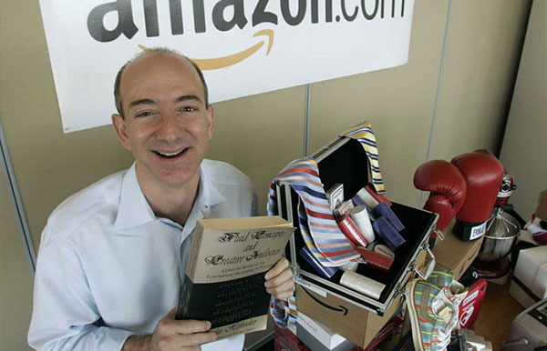 جف بزوس در بدو تاسیس آمازون